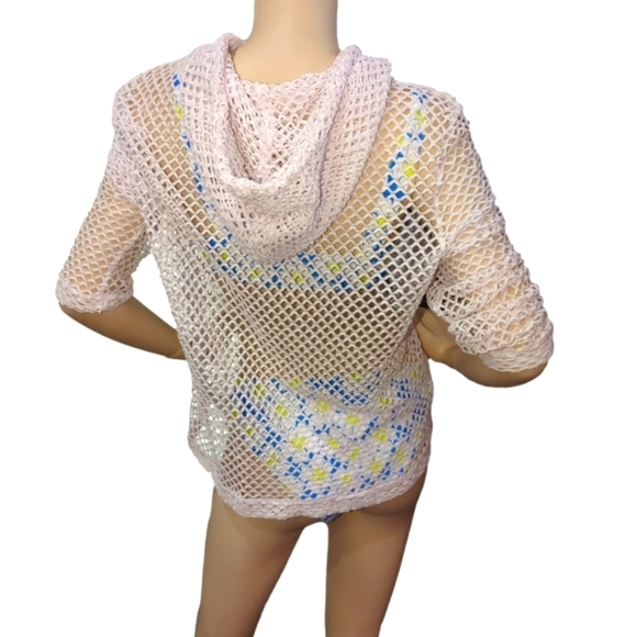 Swimsuit cover-up medium M  Womens White mesh size Vintage - Picture 4 of 8